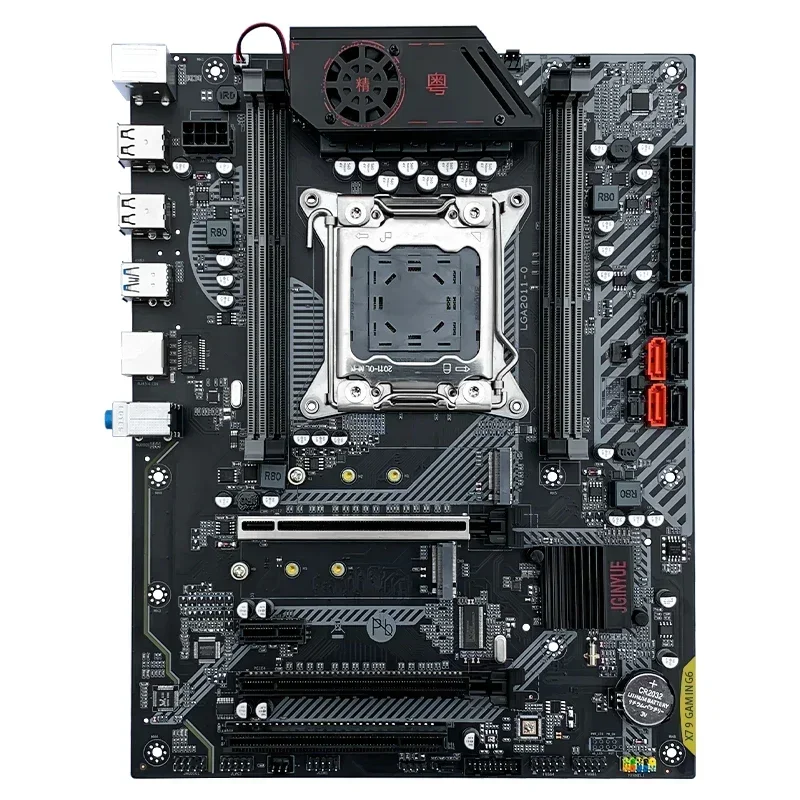 JGINYUE X79 ATX LGA 2011 mainboard support Intel Xeon E5 V1 V2 DDR3 1600MHz 32GB RAM M.2 NVME SATA USB3.0 X79 GAMING6