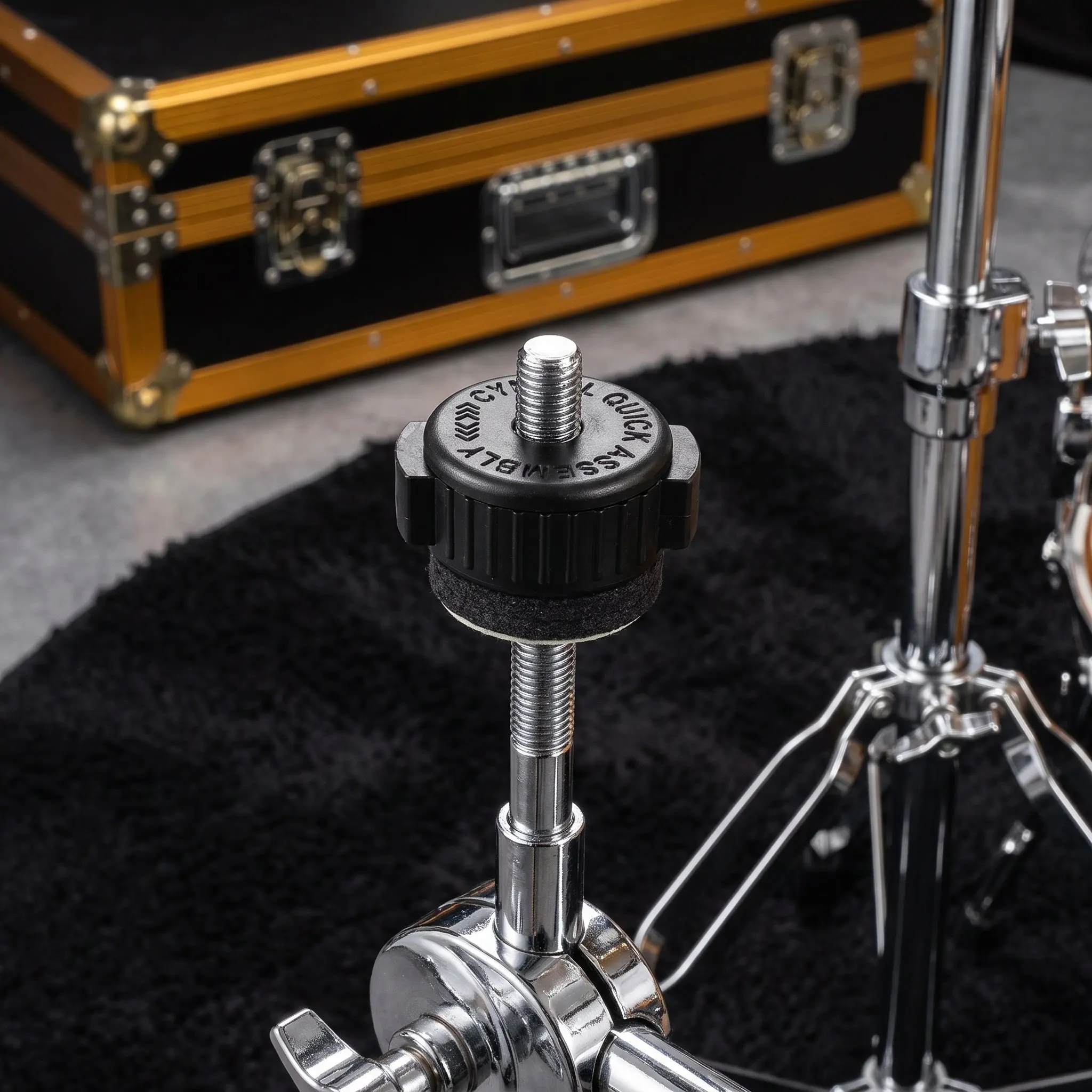 12Pcs Cymbal Quick Release Caps Black Plastic Drum Accessories Fast Mount Replacement Hardware Nut Fit Most Stands
