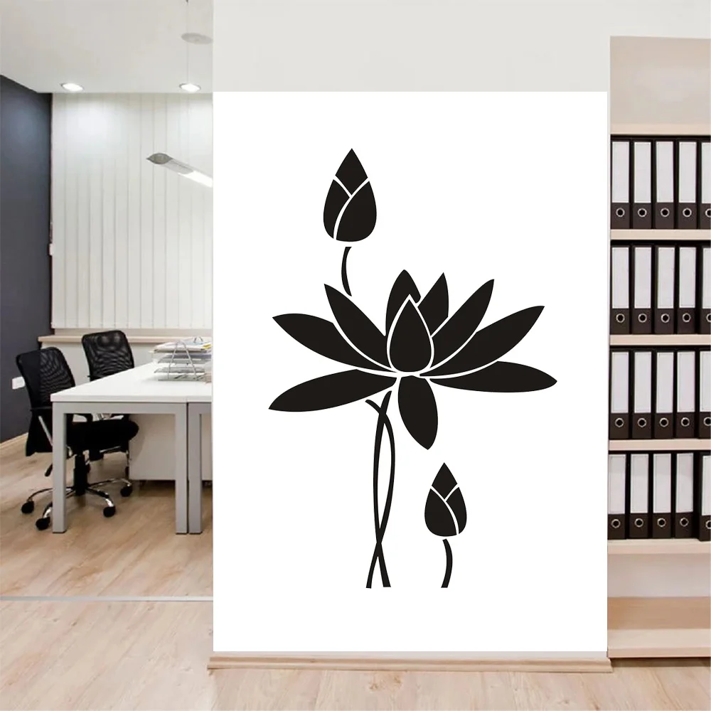 

New Wall Decals Lotus Flower Yoga Decal Vinyl Sticker Decor Home Bedroom Art Size 53x80cm