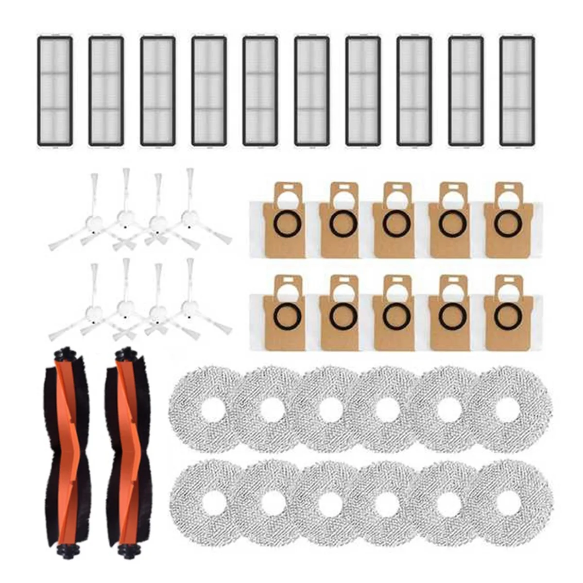 

A76Z For X20+/X20Plus Robot Vacuum Cleaner Accessories Roller Side Brush Filter Mop Cloth Dust Bags Replacements Parts
