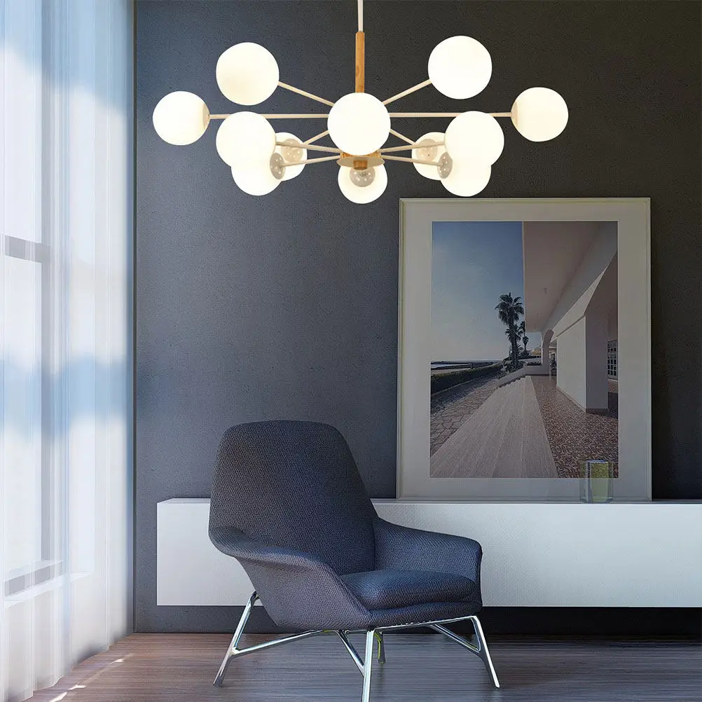Glass Lamp Shade Frosted Round Design Pendant Lamp Cover Easy Install Remove Dust Proof Insect Resistant Soft Light Home Decor