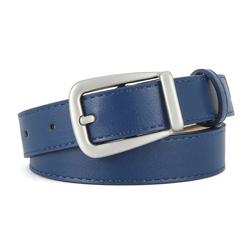 Schlichtes Design Damengürtel, modisch, lässig, vielseitig, für Kleid, Jeans, Accessoires, rosa Pu-Leder, Dornschließe, Bund 2,3 cm – Detail 5