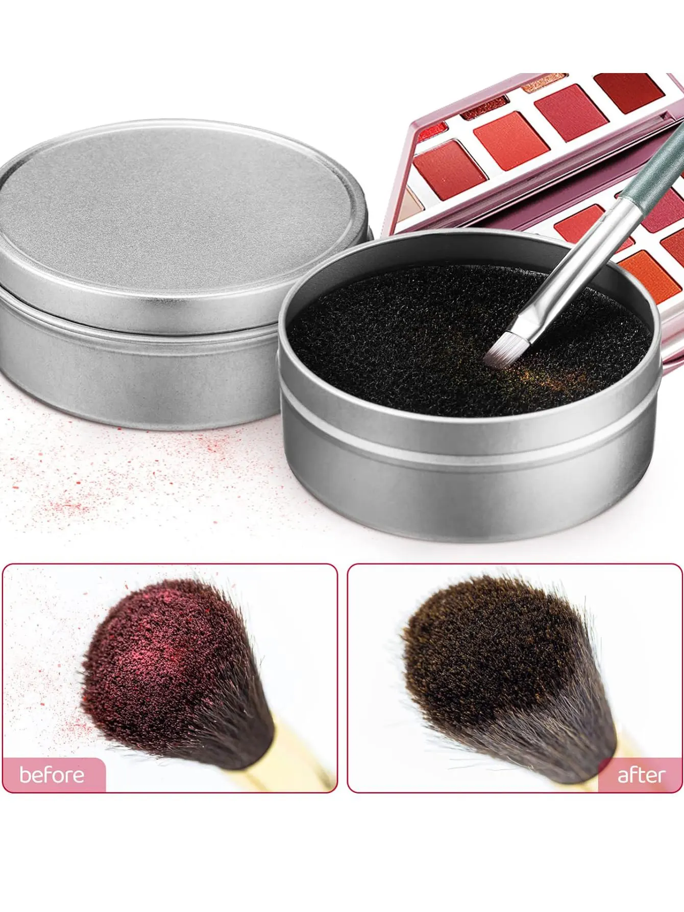 Makeup brush cleaning box Sponge puff cleaner Dry eye shadow wash beauty tools