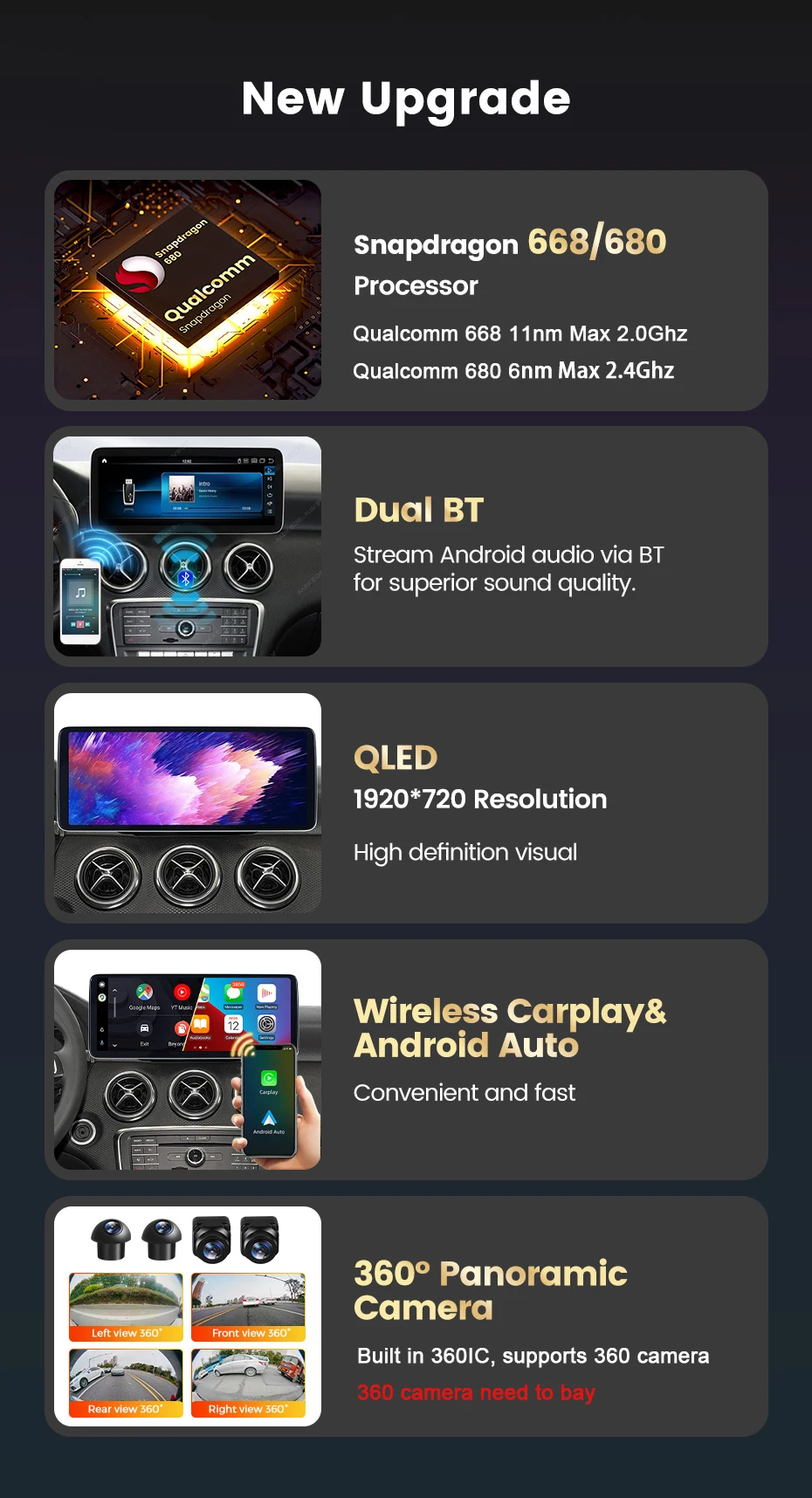 MEKEDE EU Duty Free Qualcomm Snapdragon 680 für Mercedes Benz C W205-GLC 2014 - 2018 NTG5.0 System Autoradio Intelligentes System Multimedia-Player Kabelloses Carplay Android Auto 4G DSP GPS-Navigation WIFI 1920*720 – Detail 16