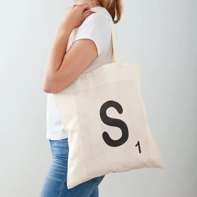 Scrabble Tile S Tote Bag Reusable bags tote bag Handbags women bags luxury women