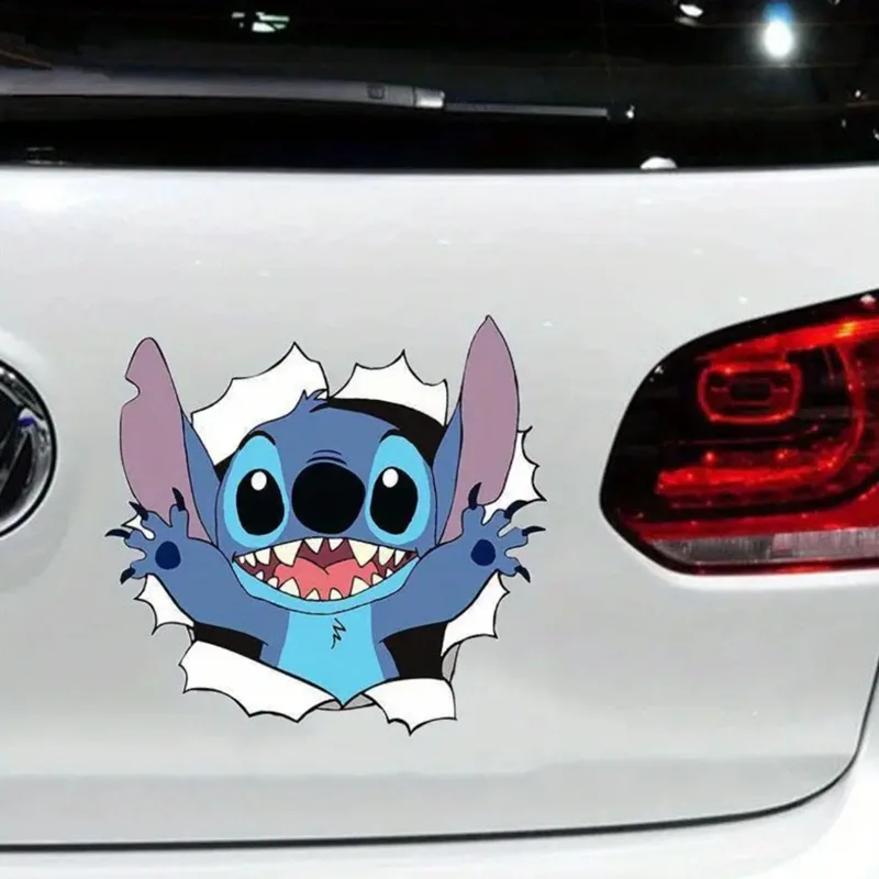 

Funny 3D Stitch Fuel Tank Cap Cartoon Sticker Car Body Window Decal Decoration for Land Rover Mazda Mercedes Benz Jeep Peugeot