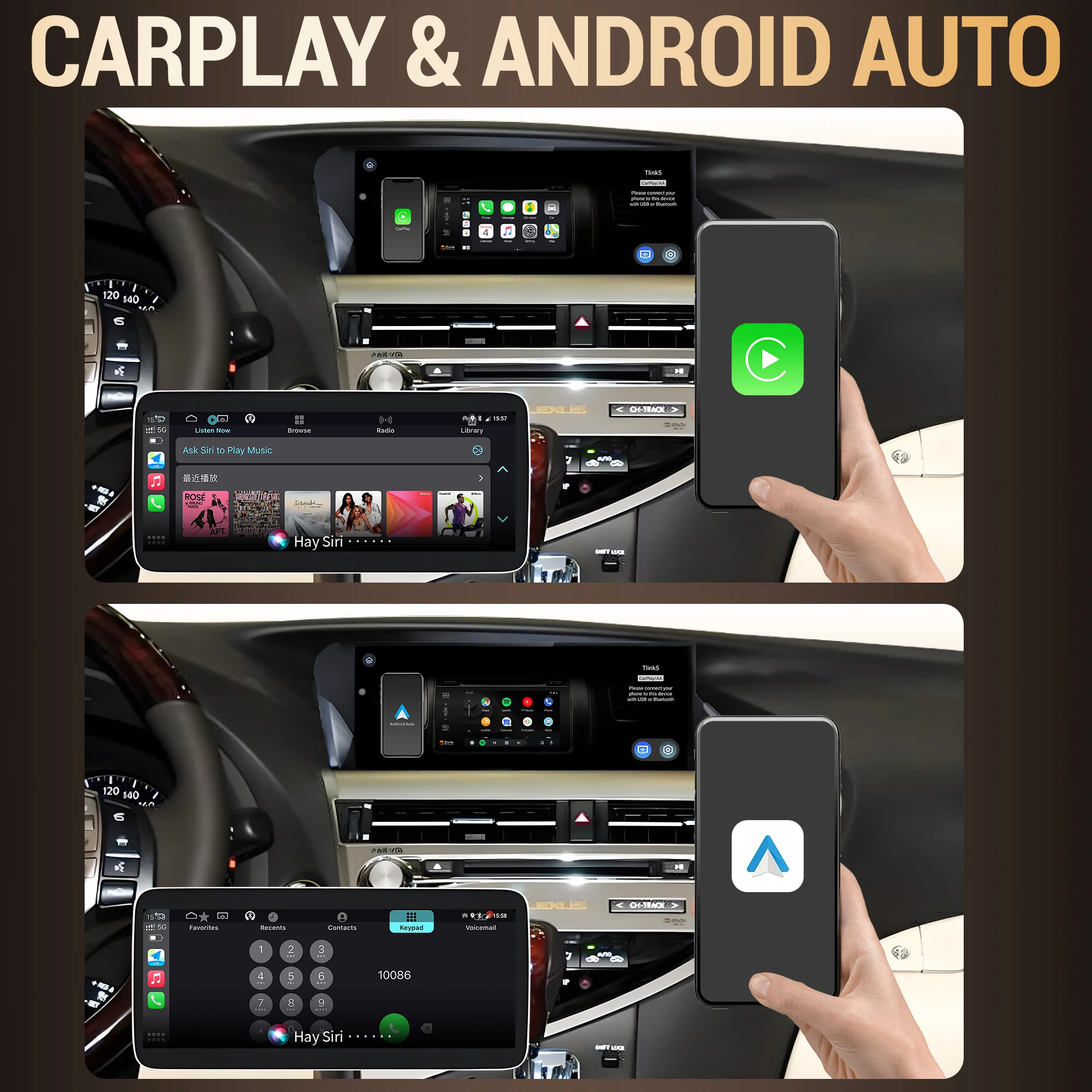 10.25 inch For Lexus NX NX200 NX200T NX300h 2014-2017 Car Radio Wireless CarPlay Multimedia Snapdragon 680 Screen - Image 3