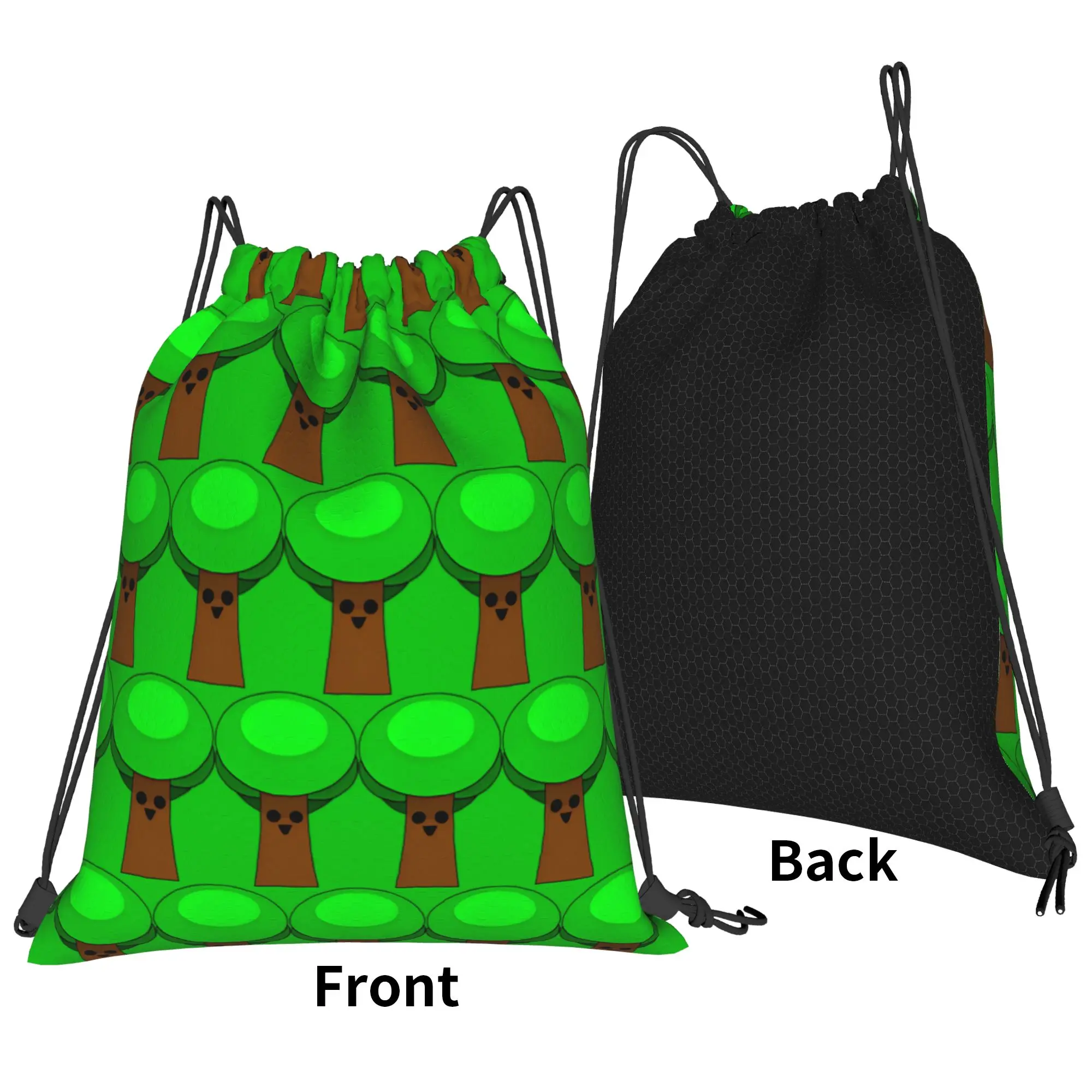 Tree Sprunki Drawstring Backpack Sports Gym Bag Water Resistant Cartoon Game String Sackpack for Cycling 36cm (W) x 43cm (H)