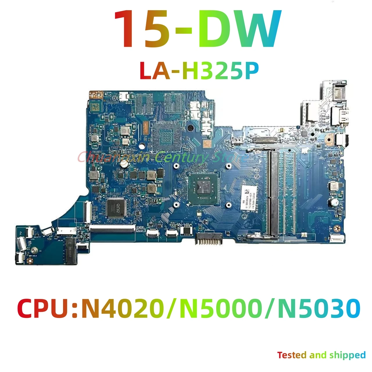 

LA-H325P Suitable for HP 15-DW laptop motherboard with N4020 N5000 N5030 CPU integration, 100% tested and shipped