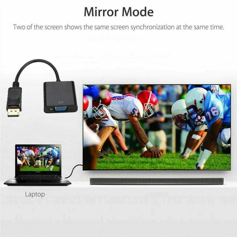 

to VGA Connection Cable Adapter Video Converter USB 1080P Male Female Material Durable Multi Display High