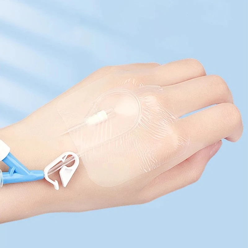 .Hot Sale-Waterproof Wound Bandage Adhesive Patches Transparent Film Dressing Post Infusion Indwelling Needle Fixing Paste 10Pcs