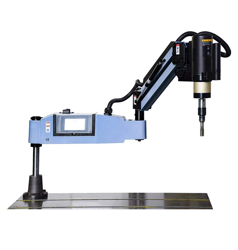 High-Speed Universal Electric Tapping Machine M3-M16 375 RPM Flexible Tapping Arm Includes 9 ANSI Standard Collets 1200mm Reach
