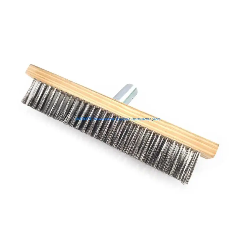 367D Steel Wire Deck Brush Head 30cm 50cm Heavy Duty Metallic Wire Brush for Patios