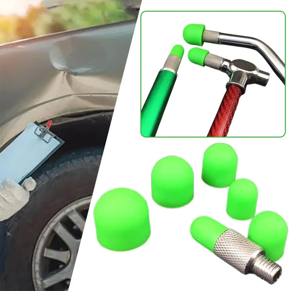 DIY Paintless Dent Repair Kit M8 Interface Head Replacement 6 Tips Flattening Tools Head Hook Removal Pen Hammer Top Heads B0P3