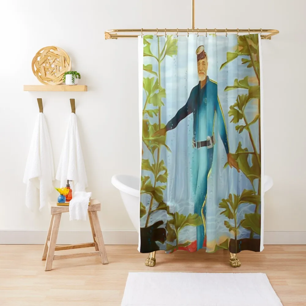 

Bill Murray as Steve Zissou, Very Lifelike... Shower Curtain Bathtub Luxury Bathroom Shower Bathroom And Shower Products Curtain