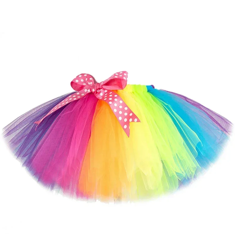Regenbogen Tutu Rock für Baby Mädchen Tanz Flauschige Ballett Tutus Kleinkind Kinder Weihnachten Prinzessin Röcke Kinder Geburtstag Kostüme