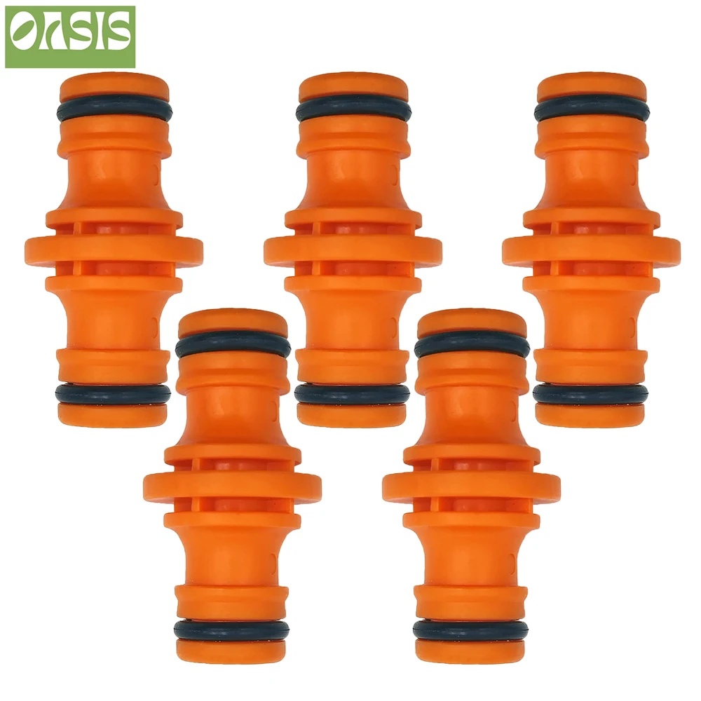 5PCS Joiner Repair Connector Coupling 1/2'' Garden Hose Tubing Fitting Pipe Quick Drip Irrigation Watering System for Greenhouse