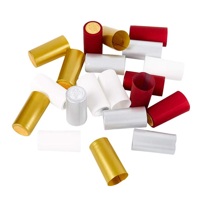 100PCS Heat Shrink Capsules Plastic Caps Films Sealing Cap Wine Bottle Film Wine Heat Shrinkable Cap 30*60mm