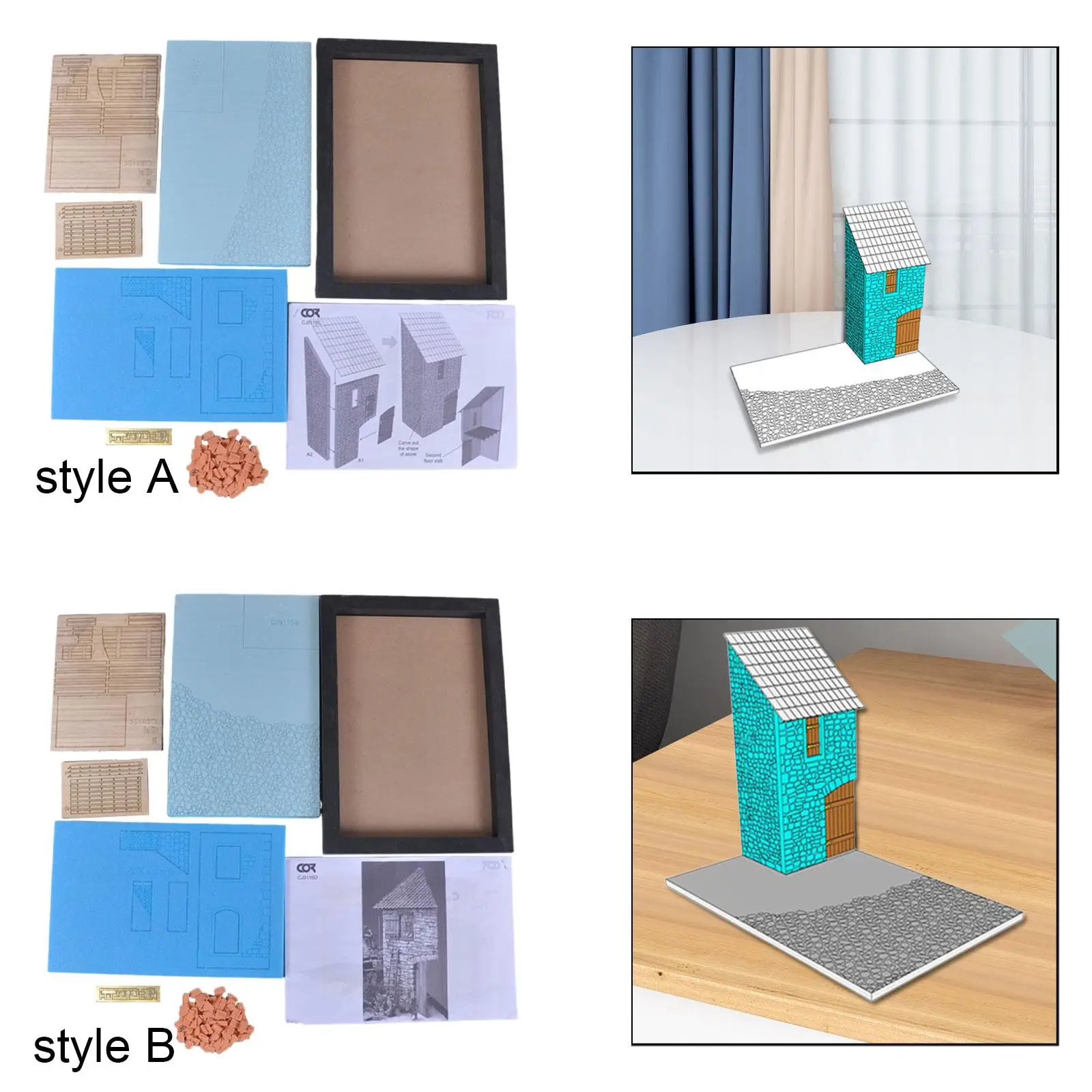 Kit de modelo de construção 1/35 DIY Premium modelo de arquitetura de mesa de areia inacabada