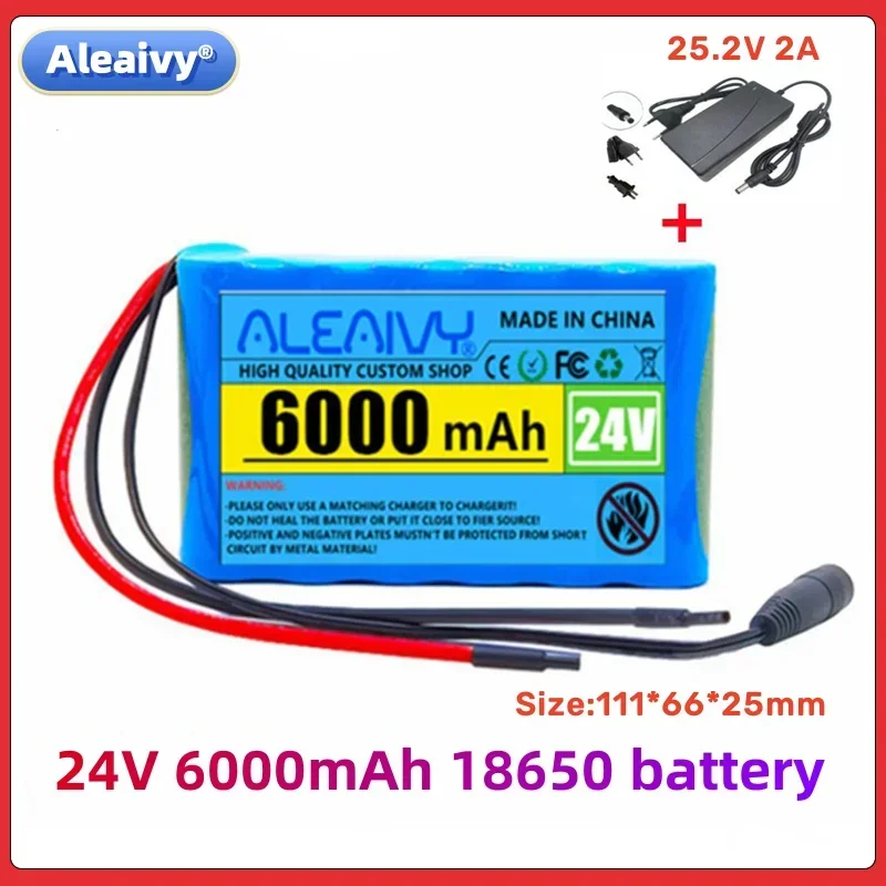 NEW 24V 6Ah 6S1P 25.2V 6000mAh Lithium-ion Battery Pack for Small Electric Unicycles Scooters Toys Built-in BMS