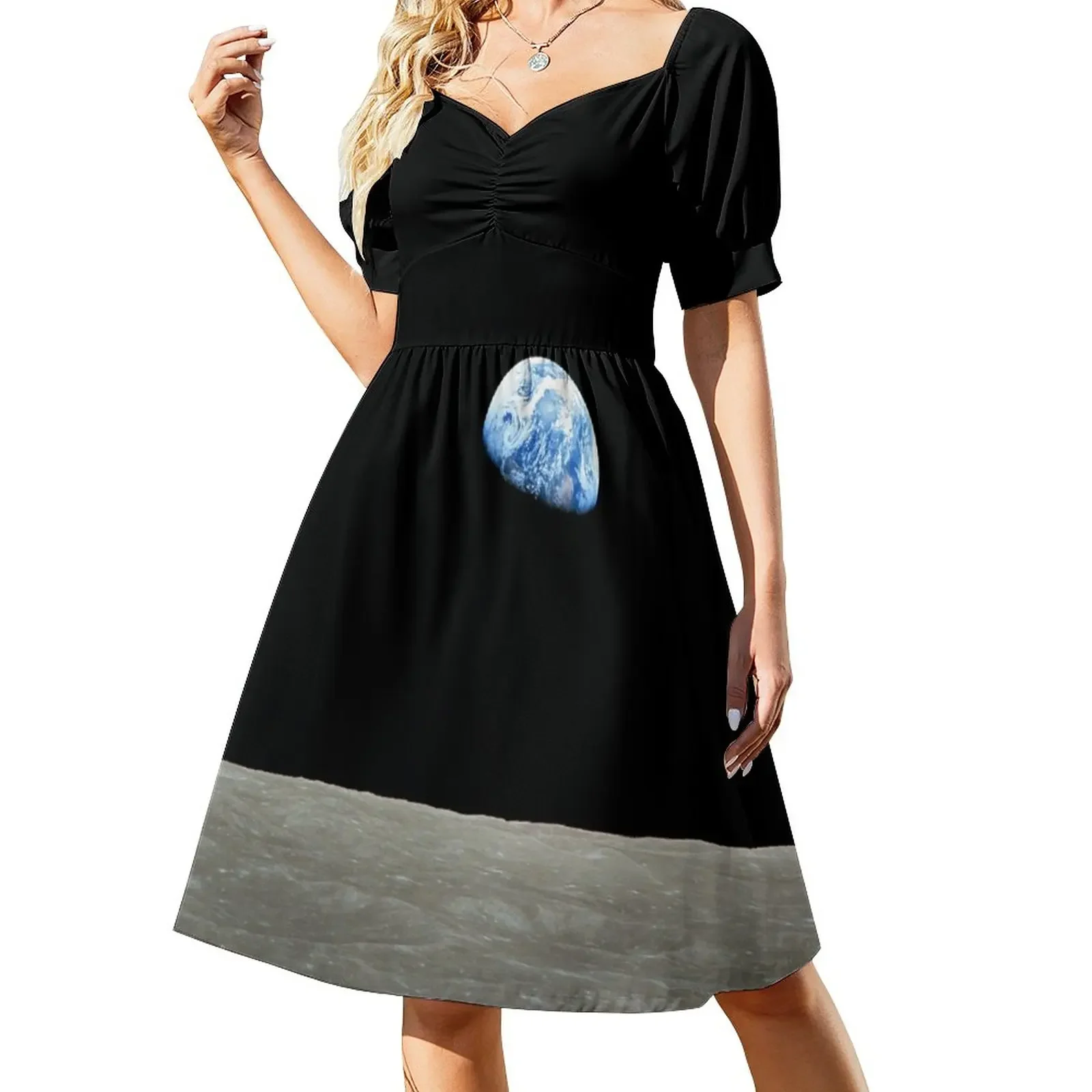 

PALE BLUE DOT Short-Sleeved Dress Dress for girls cute dress festival outfit women Dresses gala