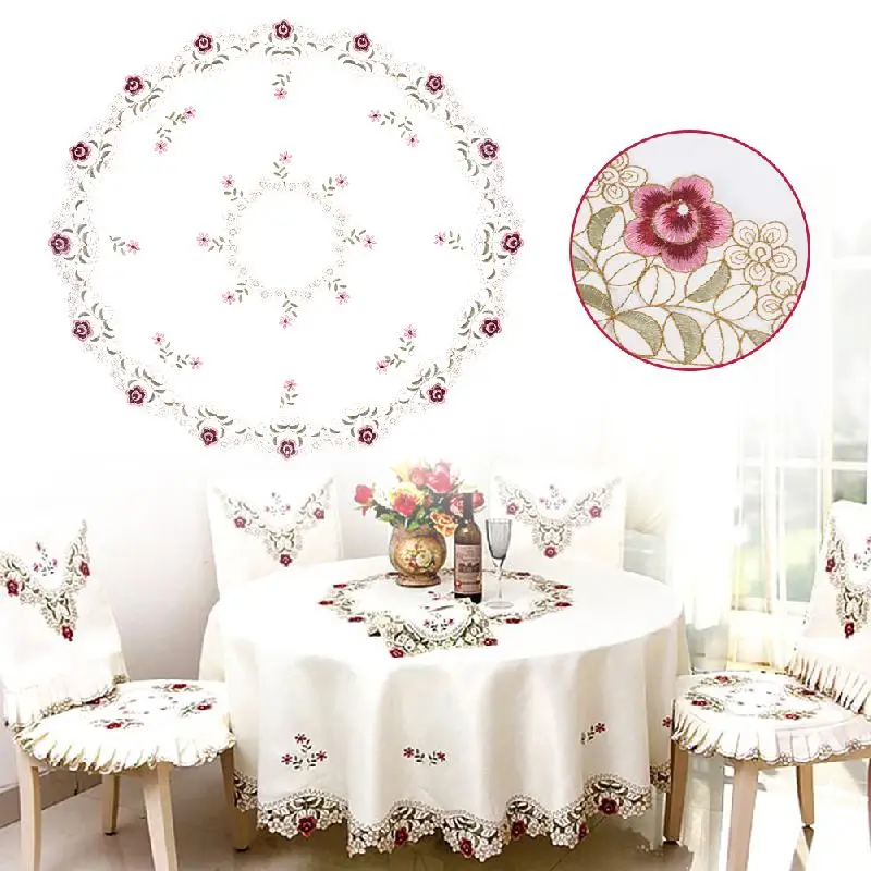 Round Tablecloth Art Household round tablecloth waterproof Europe Tablecloths on table dinning flower Fabric dust cover new year