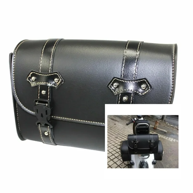 

Универсальные мотоциклетные седельные сумки, кожаная боковая сумка для хранения багажа, сумка для инструментов с вилкой, ретро седельные сумки для Honda Yamaha Suzuki