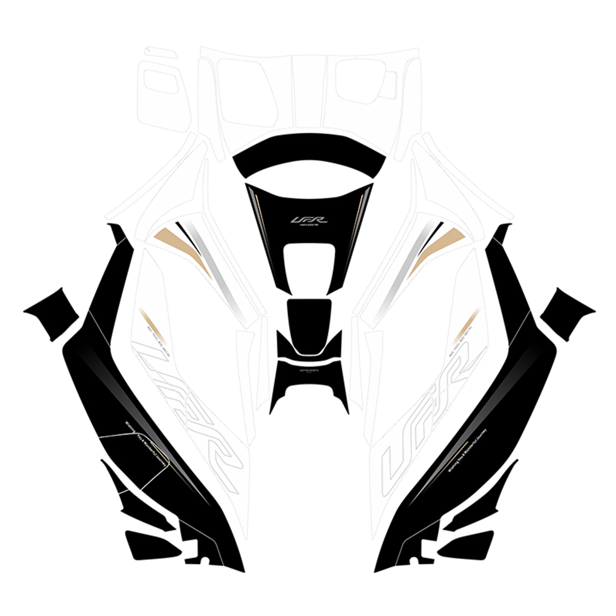 Compatible with Haojue UFR150 Motorcycle Anti Slip Tank Pad Sticker Scratch Resistant Fuel Tank Protector Decal Scooter Accessor 2