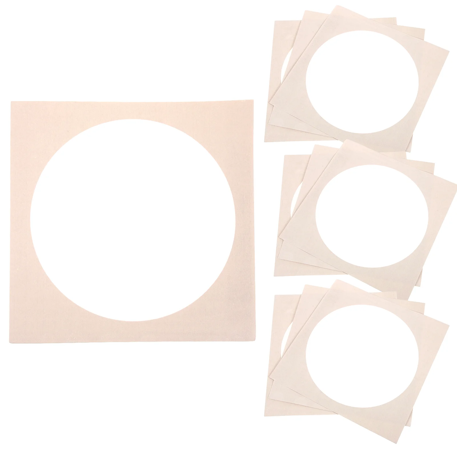 10 Sheets Calligraphy Practice Paper Fan Rice Round Card Papers Jam Bamboo Pulp