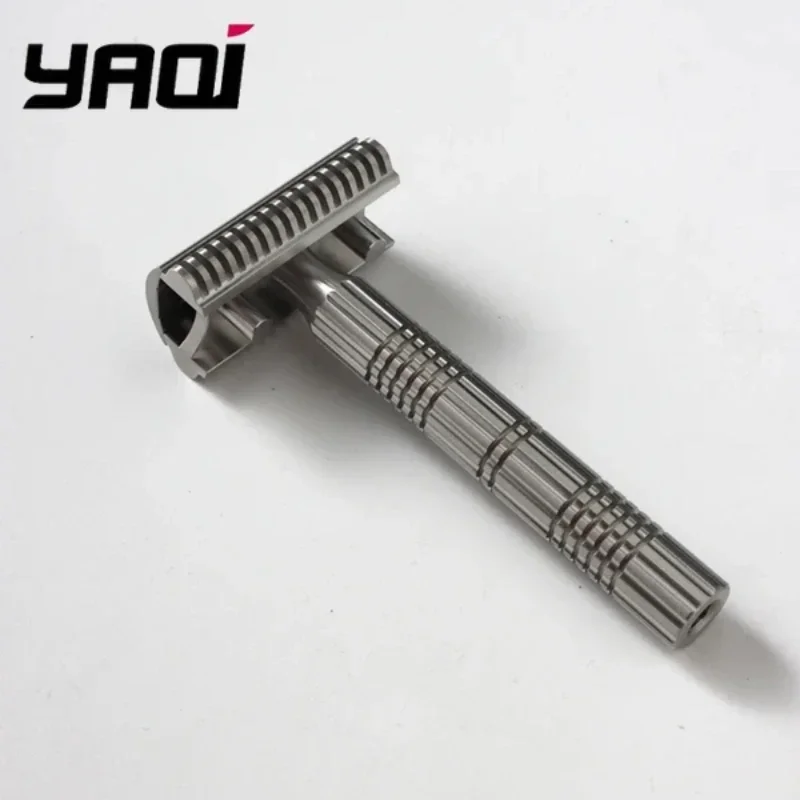 YAQI Raw Color Version Bohemia 316 Stainless Steel Adjustable Baseplate Men Safety Razor