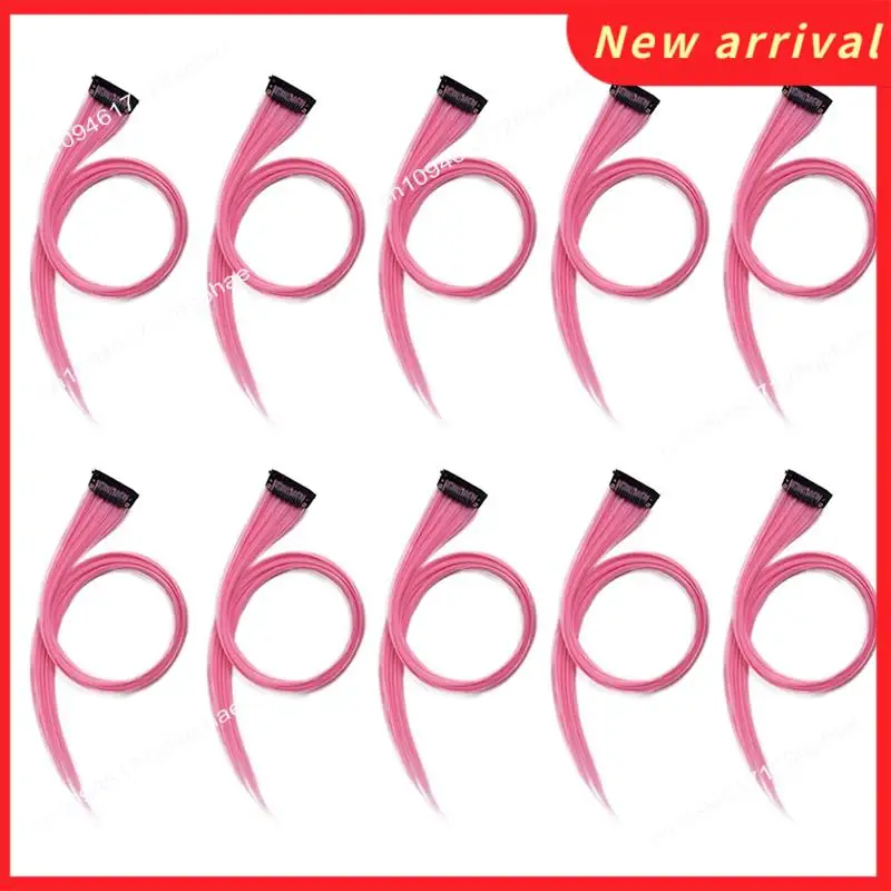 

N89R 10 шт., заколка для наращивания волос Rainbow Girl, длинная прямая заколка для волос, обрезка для волос, накладные волосы, прочный