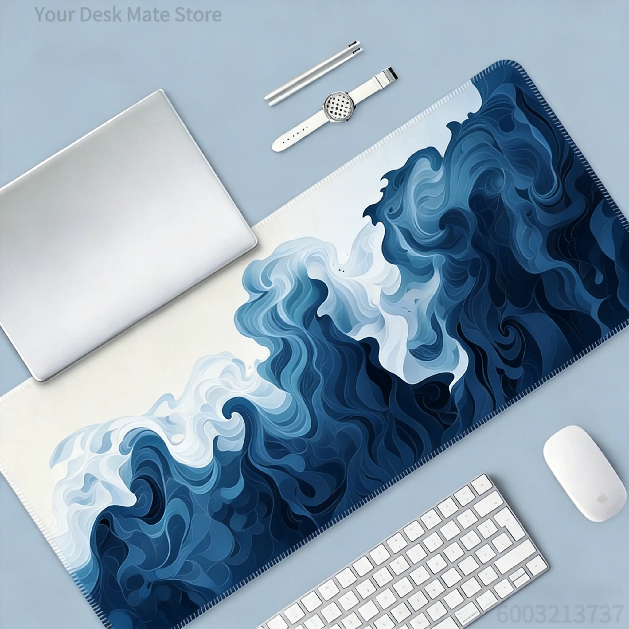 Oil Painting Watercolor Mouse Pad Large Rubber Anti-slip PC Desk Accessories Mousepad for Office & Gamer Keyboard Mats Decor Mat
