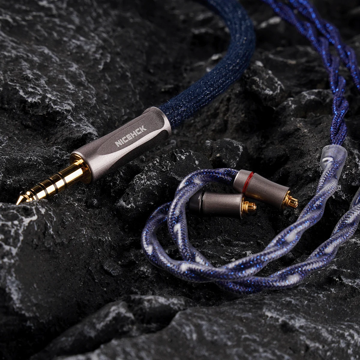 NICEHCK DearOrpheus HiFi كابل الصوت سبائك النحاس البلاتين سماعة سلك مع 4.4 مللي متر مطلية بالذهب التوصيل MMCX/2Pin ل Chopin F1 Pro