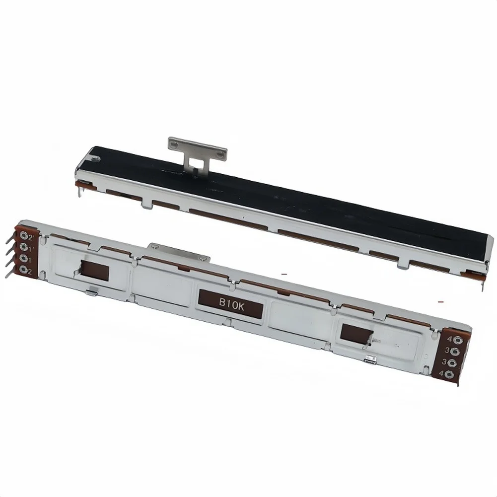 1pc 8-pin T-handle B10K Sliding Fader 128mm Long Mixer Fader Dual Straight Sliding Potentiometer B10K Handle Length Travel 100mm
