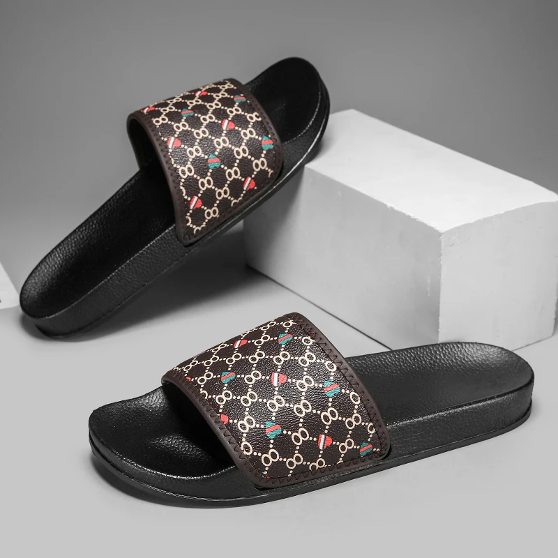 

YRZL Summer Slippers for Men Comfortable Non-Slip House Shoes Men's Soft Sole Slippers Outdoor Slides Lightweight Beach Slippers