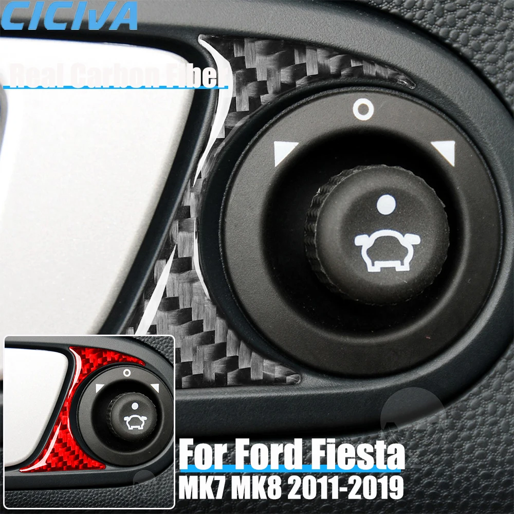 

Real Carbon Fiber Car Accessories Door Handle Panel Trim Decorative Cover Soft Sticker For Ford Fiesta MK7 MK8 2011-2019