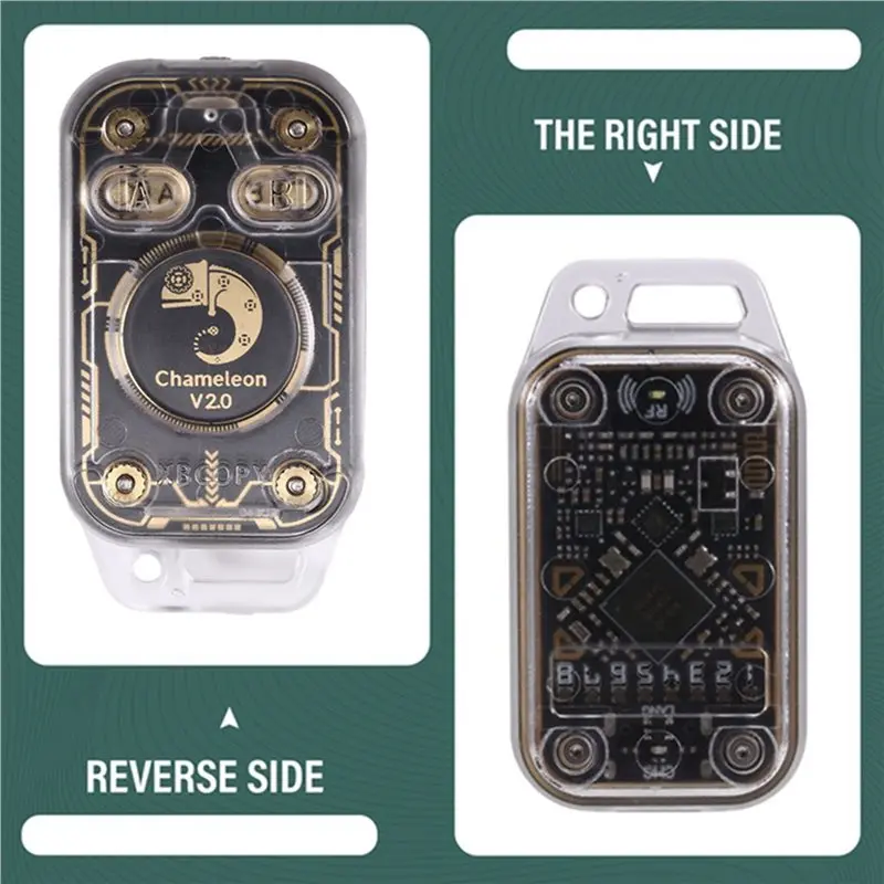 ABZZ-2X Chameleon V2.0 RFID Smart Chip Reader Emulator+10Xuid Keychain Duplicator 125K 13.56Mhz Card Decode Chameleon