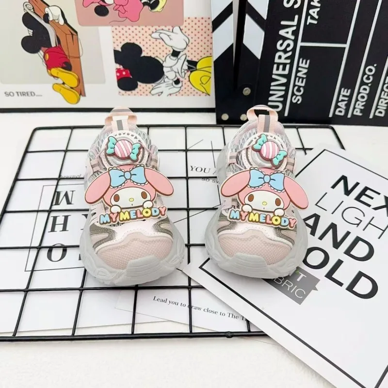 

Kawaii Hello Kitty My Melody Sanrio Children Cute Cartoon Comfortable Sneakers Student Non Slip Running Shoes Gift for Kids