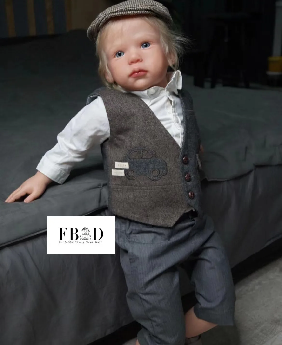 

FBBD Customized Limited Supply73cm Reborn Baby Lily With Hand-Rooted White Hair Boy Version Already Finished Doll Christmas Gift