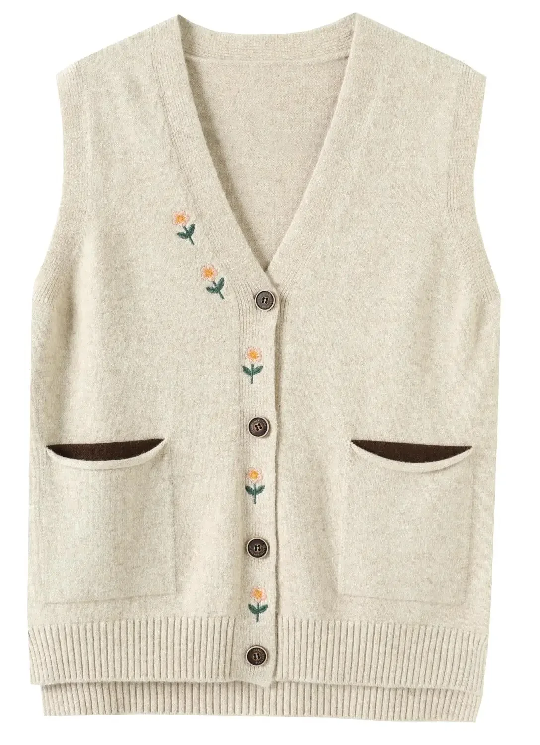 

Fashion Sleeveless Camisole Loose Fit Minimalist Casual Knitted Top Women's Knitted Sweater Cardigan Spring and Autumn New