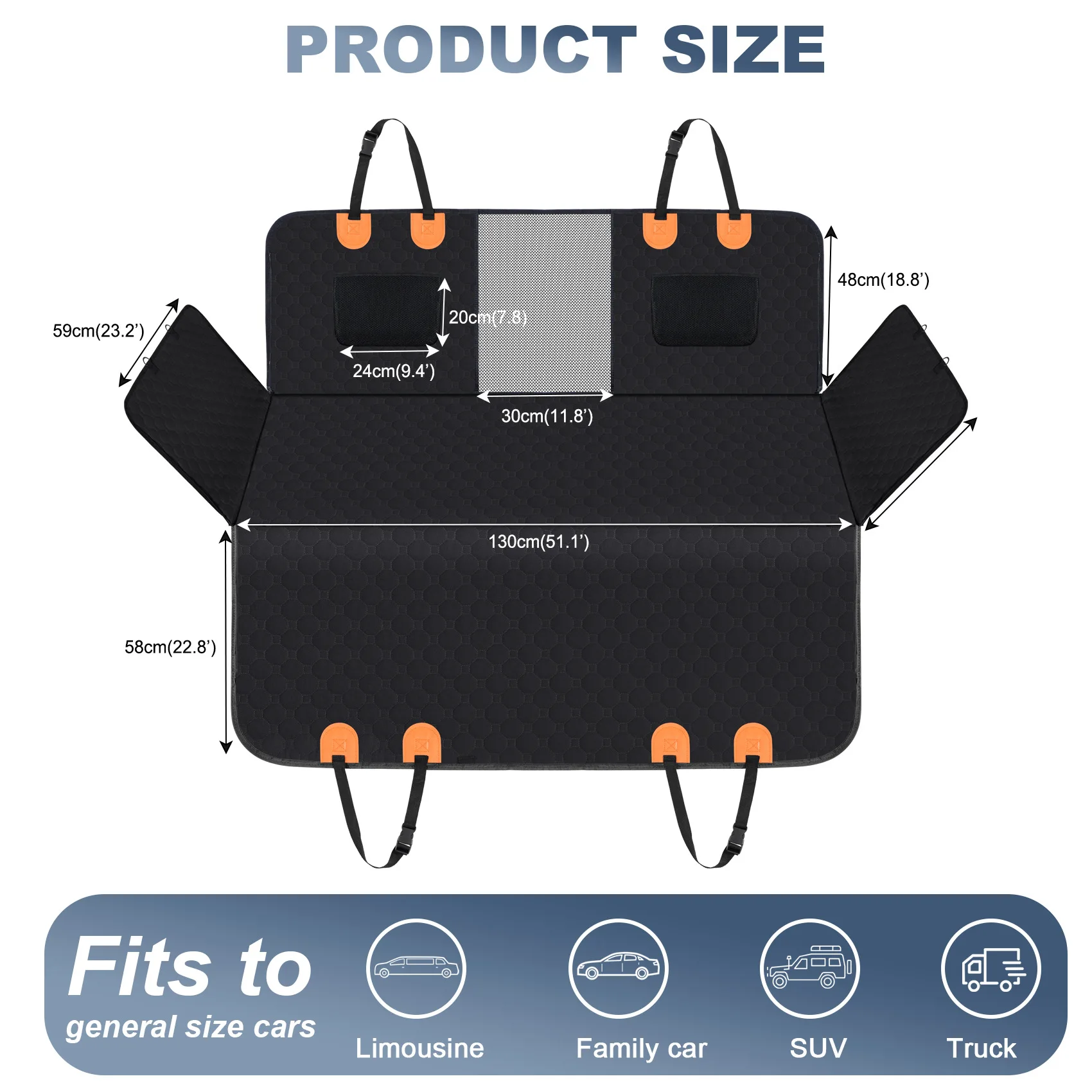 

Pet car cushion cross-border new product dog car seat car rear seat cushion center console panel detachable