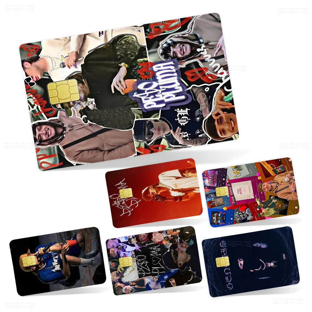 المغني P-Peso P-Pluma 2024 أنيمي الكرتون الجلد ملصقات فيلم الشريط الحال بالنسبة لبطاقة الخصم الائتمانية الكبيرة الجانب الأمامي