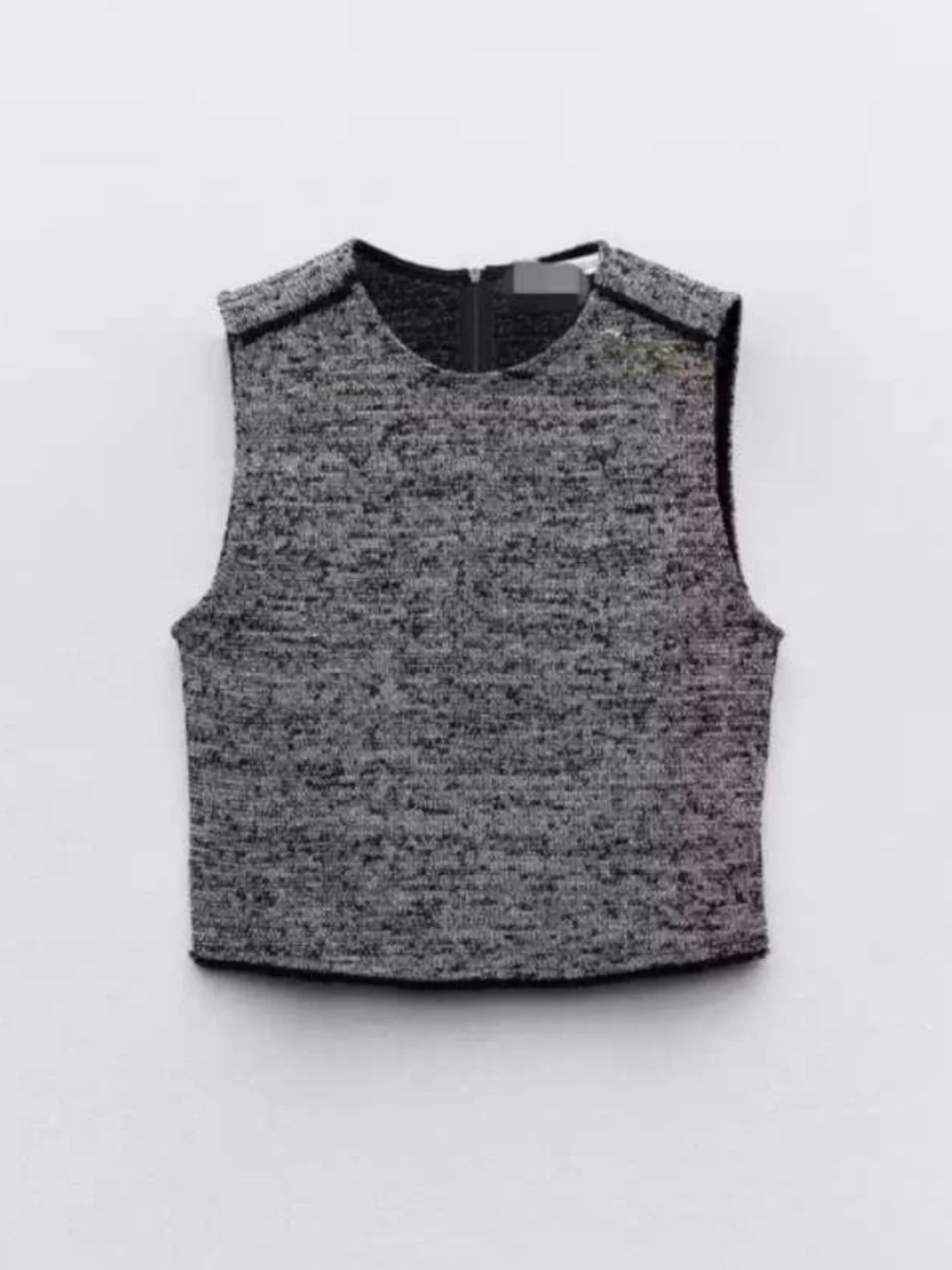 달콤한 슬레 패셔너블한 텍스처 자수 슬림핏 조끼 탑 신상 봄 여름 슬림핏 오버사이즈 폴리에스터 섬유