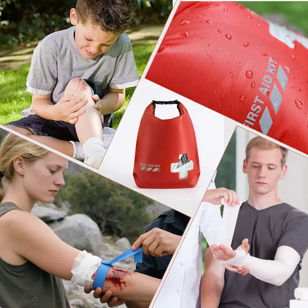 IDrybag مقاوم للماء الإسعافات الأولية قارب حقيبة جافة التخييم التجديف السفر مكتب اللوازم الطبية الإسعافات الأولية حقيبة محمولة #3