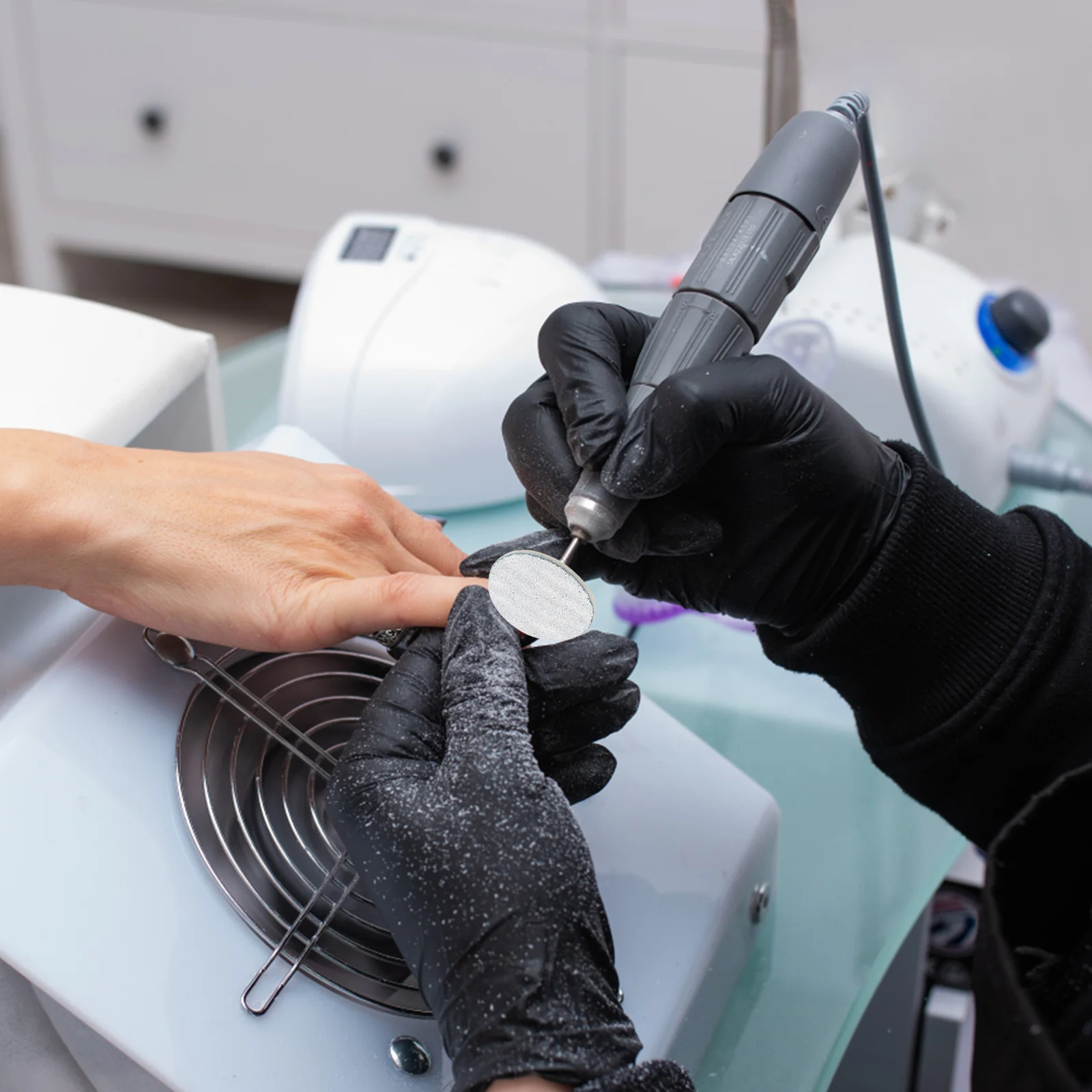 50 قطعة من ورق الصنفرة لملفات تلميع الأظافر، تطبيق متعدد الاستخدامات لإزالة طلاء الصيانة وإعداد التصميم #5