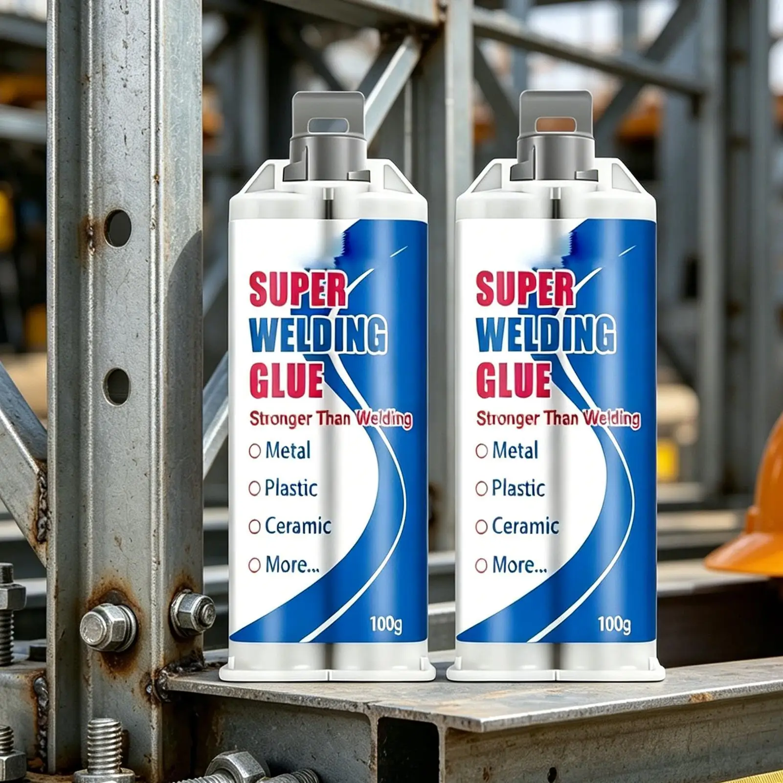 Metal Glue Epoxy Adhesive 2 Pieces Welding Filler Waterproof Repair Epoxy Putty Car Pipe Motorcycle Tank Rust Proof Strong Bond