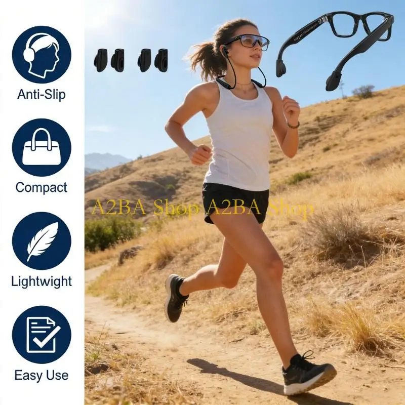 

A2BA Adjustable Anti Slip Eyeglass Accessories G38 for Secure Fit On Thin Or Thick Frame for Sports Enthusiasts