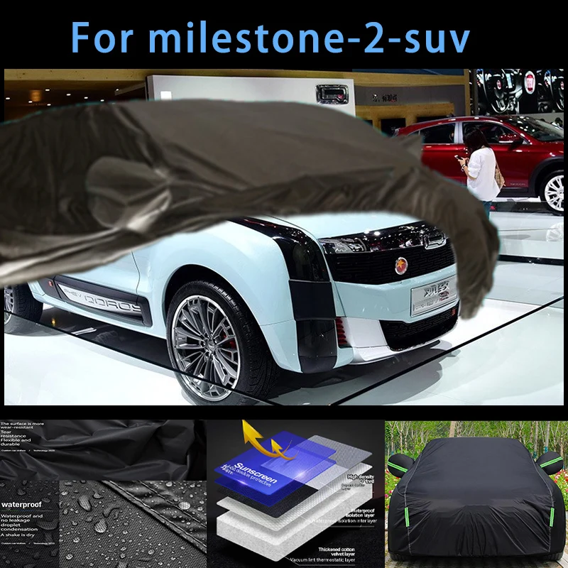 

For milestone-2-suv Outdoor Protection Full Car Covers Snow Cover Sunshade Waterproof Dustproof Exterior Car accessories