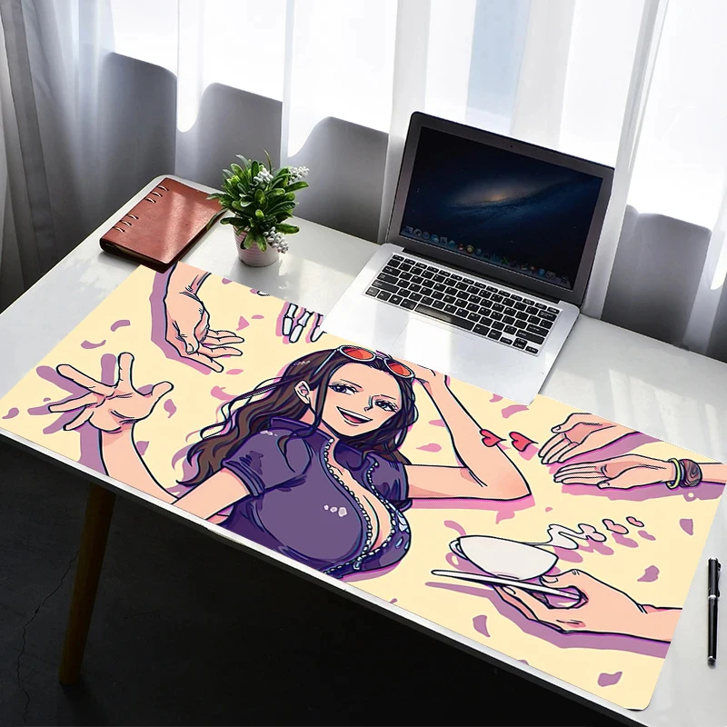 Mouse Pad Laptop Non Slip Extended Desktop Mouse Mat PC Rubber HD Keyboard Pad Gaming Accessories One Piece Nico Robin Mousepad