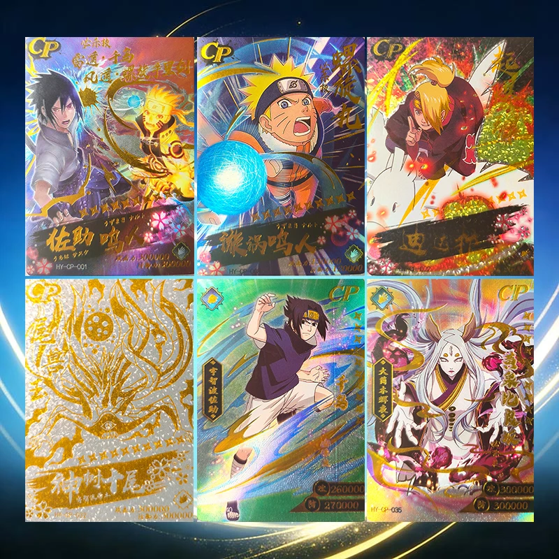 Anime Naruto CP Cards Uchiha Sasuke Uzumaki Naruto Hatake Kakashi Haruno Sakura Uchiha Itachi Senju Hashirama Collection Cards